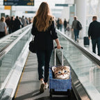 WUJIAONIAO Travel Luggage Cover Baggage Suitcase Cover Protector Skins 18-32 Inch (Cat B, M (for 22-24 inch luggage))