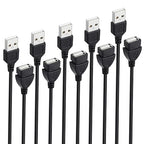 Smays 5-Pack USB Extension Cable 10 ft, Male to Female, USB-A 2.0 Extender Cable