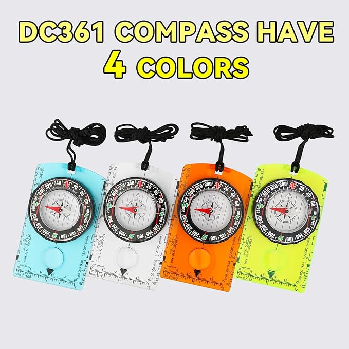 Compass Hiking Survival, Wilderness Survival Compass for Kids- Magnetic Gear Set Navigation Map- Backpacking Camping Hunting Survival