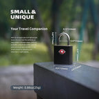 TSA Locks for Luggage with Keys, Travel Luggage Locks TSA Approved 4 Pack, Small Padlock with Key, Keyed Alike Mini Padlock for Suitcase, Backpack, Bag, Zipper, Case, Box, Small Locker