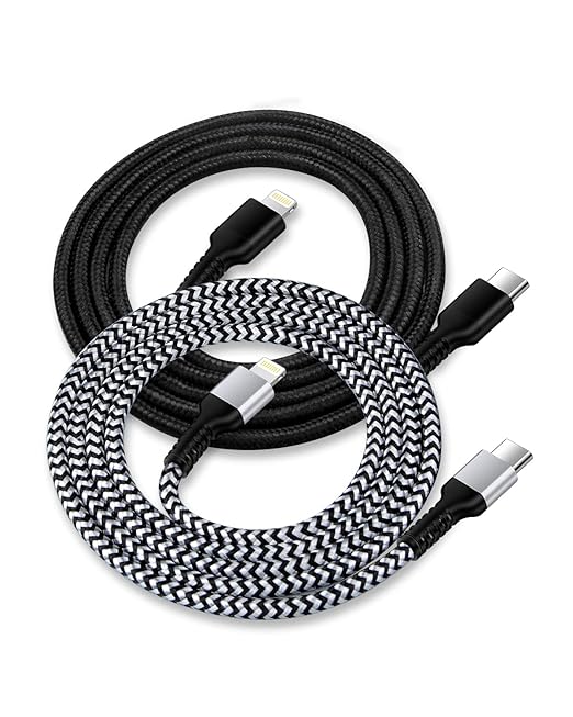 2pack-10ft USB Type C to Lightning iPhone Charger Cable, Original Apple Usbc Power Delivery Fast Charging Cord for iPhone 14/13 Pro Max/13Pro/13/12/11/XR/XS, PD USB-C Lighting Wire Cargador Powerline