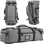 105l Large Duffel Bag For Travel, Gym & Sports - Water Repellent Polyester, Hidden Straps, Shoe Compartment - Perfect Luggage Duffle Bag Or Backpack For Men & Women