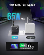 INIU Ultra Slim 10000mAh 45W PD Power Bank & 3-Port 65W PD Fast Charging Compact Type C Wall Charger Combo
