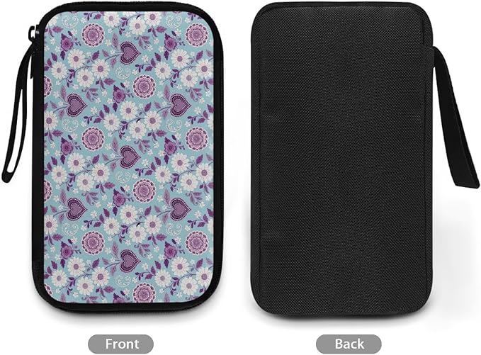 White Flowers Travel Cord Organizer Case Cord Organizer Travel Large Storage Bag holds Phone Power Bank SD Card Tech Accessory Electronic Accessories Carry Case