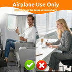 Airplane Foot Hammock for Plane Travel, Adjustable Footrest with 3 Height Positions, Soft Memory Foam Leg Support for Long Flights, Travel Foot Rest with Eye Mask & Earplugs