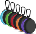 for Earphone Carry Case, 5-Pack Round Pocket Earbud Travel Carrying Case with Zipper for Smartphone Earphone, Wireless Headset, USB Cable, SD Cards Storage Bags, Masks and More