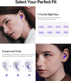 45dB Ear Plugs for Sleeping Noise Cancelling Ear Plugs for Noise Reduction & Snoring, Concerts, Earplugs for Sleep,Sider Sleepers Airplane, Silicone Earplugs Reusable Concert Ear Plug