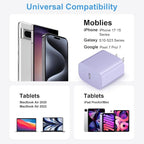 iPhone 17 16 15 Charger Fast Charging 3+3Pack 20W USB C Wall Charger with 10FT Fast Charging Cable Compatible with iPhone 17/17 Air/17 Pro/17 Pro Max/iPhone 16/15 Series, iPad Pro/AirPods -Purple
