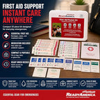 Ready America 70280 72 Hour Emergency Kit, 2-Person, 3-Day Backpack, Includes First Aid Kit, Survival Blanket, Portable Preparedness Go-Bag for Camping, Car, Earthquake, Travel, Hiking, and Hunting, Red