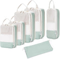 Narwey 6 Set/5 Set Compression Packing Cubes for Travel Kids Women Carry on, Packing Organizers Bag for Backpack Luggage Suitcase Duffle Bags