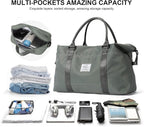 HYC00 Travel Duffel Bag,Carry-on Overnight Weekender Bags for Women,Sports Tote Gym Bag with Wet Pocket