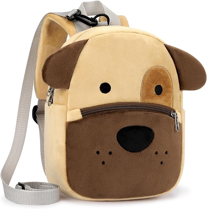 mibasies Toddler Backpacks for Girls 2-4: Plush Backpack -3D Animal Cartoon Mini Travel Bag -10 inch Toddler Backpack Leash