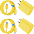 USB C Android Charger Fast Charging Cord, Super Fast Phone Chargers 6.6FT C to C Type Cable with 25W USBC Wall Block for Samsung Galaxy S26 S25 S24 Ultra Plus/S23/S22/S21/S20/Note 20/10, Yellow
