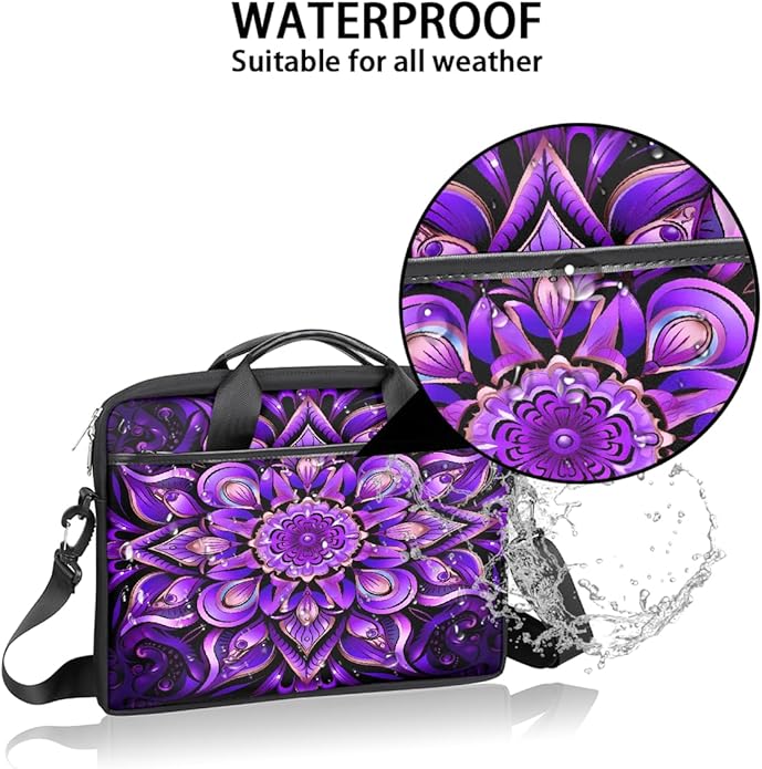 Laptop Shoulder Bag for Women Men, Waterproof Computer Case Messenger Bag Briefcase for Business Office Travel