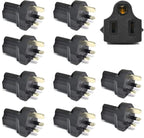 Ceptics UK, UAE, Hong Kong BS-1363 Travel Power Plug Adapter Accepts NEMA 5-15R - ETL Certified - Industrial Grade (IG-7-10PK)