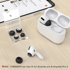 3 Pairs Replacement Ear Tips for AirPods Pro and 2nd Generation with Noise Reduction Hole, Silicone Ear Tips for AirPods Pro with Portable Storage Box and Fits in Charging Case (S/M/L, Black)