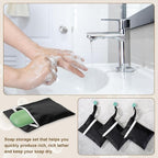 Reallnaive 4 Sets Travel Soap Bar Bag Quick Dry Waterproof & Leakproof Soap Dish Case with Foaming Nets Multifunctional Toiletry Shower Gym Essentials Pouch for Camping Enthusiasts(Black)
