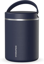Hydrapeak 32oz Stainless Steel Vacuum Insulated Food Jar for Hot Food and Cold Food, Wide Mouth Leak-Proof Soup Jar for Adults, 10 Hours Hot and 16 Hrs Cold (Navy)