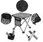 Roptat 2 Pack Camping Stool with Carry Bag (Zebra)