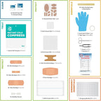Be Smart Get Prepared's 330 Piece First Aid Kit: Clean, Treat, Protect Minor Cuts, Scrapes. Home, Office, Car, School, Business, Travel, Emergency, Survival, Hunting, Outdoor, Camping & Sports
