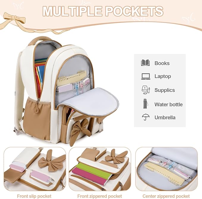 DIGOBAY Backpack for Girls, 3PCS Girls Backpack for School with Lunch Bag Pencil Case, Cute Kids Teens Bookbag for Kindergarten Elementary Preschool Middle School