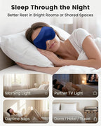 3 Pack 100% Blackout Sleep Mask for Women Men, 3D Eye Mask for Sleeping with Zero Eye Pressure, Side Sleeper Friendly Eye Cover, Night Shift Nurse Essentials for Daytime Sleep & College Dorm Naps
