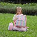 FlowFly Kids Backpack for Toddler Boys Girls, Simple Lightweight Bookbag for Daycare Kindergarten Elementary School Travel, Small Modern Bag (Large, Unicorn)