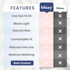 Blissy Silk Sleep Mask - Eye Sleeping Mask for Women & Men for Total Blackout - 100% Pure Mulberry Silk, 22 Momme 6a Fibers - Blindfold Sleep Mask Side Sleeper Eye Cover (Blue)