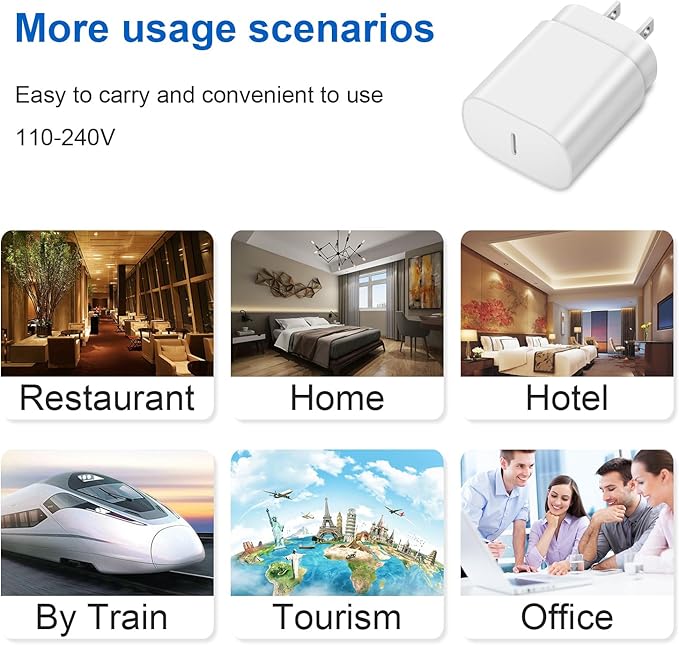 Type C Charger Fast Charging for iPhone 17 16 15,USB C Samsung Chargers Block 25W Super Fast Chargers for Samsung Galaxy S25/S24 S23 S22 S21/iPhone Air/17/17 Plus/17 Pro Max/16 Pro Max/15 Plus(White)