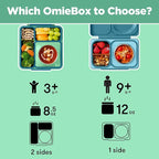 OmieBox Bento Box for Kids - Insulated Bento Lunch Box with Leak Proof Thermos Food Jar - 3 Compartments, Two Temperature Zones - (Meadow)
