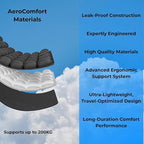 Inflatable Airplane Seat Cushion – Travel Seat Pad for Long Flights, Comfortable Air Travel Cushion with Built-in Thumb Pump for Quick Pressure Relief