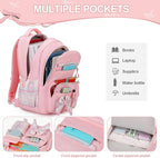 DIGOBAY Backpack for Girls, 3PCS Girls Backpack for School with Lunch Bag Pencil Case, Cute Kids Teens Bookbag for Kindergarten Elementary Preschool Middle School