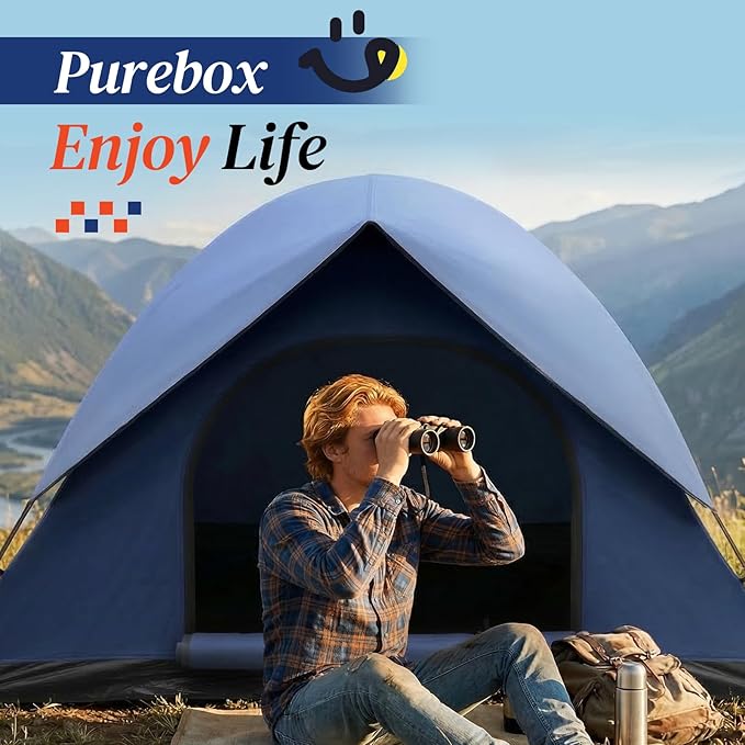 Tents for Camping 2-3 Person Tent – Camping Tent with Rainfly Waterproof 2500MM, Easy Setup in 5 Mins, Ourtdoor Dome Tents Lightweight Backpacking Tent for Couples, Small Families, Festivals, Backyard