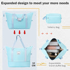 Luggage Sets, 2 Piece Carry on Luggage Set with Travel Bags, 2 Piece Expandable Spinner Hardshell Suitcase with TSA Lock, Back to School Suitcase, Women Men, Light Blue, 20/24 inch