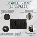 Airplane Seat Organizer to Clip onto Airplane Seat Pocket | Travel Essentials Accessory with Improved Universal Compatibility (15 x 9 Inches)