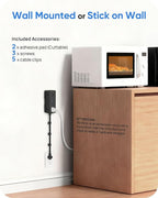 Electrical Outlet Extender Stick, Features 4 USB & 6 Outlets, 19in Flexible Extension Cord Access Hard-to-Reach Outlets, Wall Plug Power Socket Expander Nightstands Sofa Desk