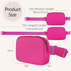 Fanny Pack Crossbody Bag for Women and Men, Belt Bag for Hiking Bum Bag with Adjustable Strap, Waist pack for Running Workout Sports Travel Black+Magenta