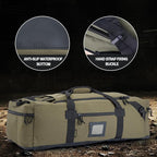 105l Large Duffel Bag For Travel, Gym & Sports - Water Repellent Polyester, Hidden Straps, Shoe Compartment - Perfect Luggage Duffle Bag Or Backpack For Men & Women