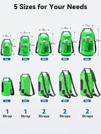 HEETA Dry Bag Waterproof for Women Men, 5L/10L/20L/30L/40L Roll Top Lightweight Dry Storage Bag Backpack with Phone Case for Travel Swimming Boating Kayaking Paddle Board Camping Beach Accessories