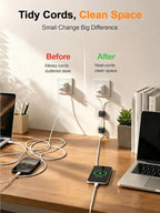 8 Pack Cord Organizer Holder,Costop Strong Adhesive Desk Cable Management Magnetic Easy Open,Organize Phone Charging Cords Wire Holder Organizer Neatly for Home,Office,Car,Desk,Nightstand