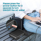 Power Bank with AC 150W,Portable Laptop Charger,31200mAh External Battery for Laptop,PD 65W Type-C,Compatible for Outdoor RV Camping Travel Emergency Backup Home