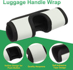 uxcell 5 Pcs Luggage Handle Wrap, Hollow Neoprene Handbag Grip Cover Protector Luggage Identifiers Suitcase Handle Wraps for Luggage Suitcase Travel Bags, White