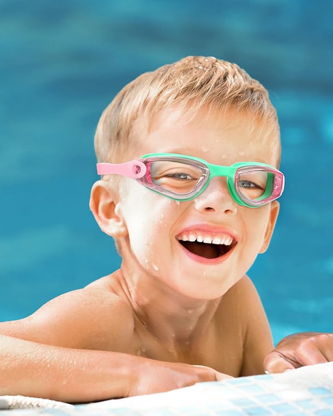 Aegend Swim Goggles for Kids Youth 3-14 Anti-Fog Anti-UV Comfort Fit Goggles for Swimming