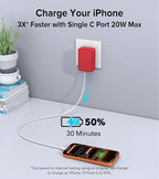 [2-Pack] Flat USB C Wall Charger,40W Fast USB C Charger Block,4-Port PD Power Adapter +QC Wall Plug Multiport Type C Charging Block Cube Compatible with iPhone 17 16 15 14 13 12 Pro Max XR XS 8 7(Red)