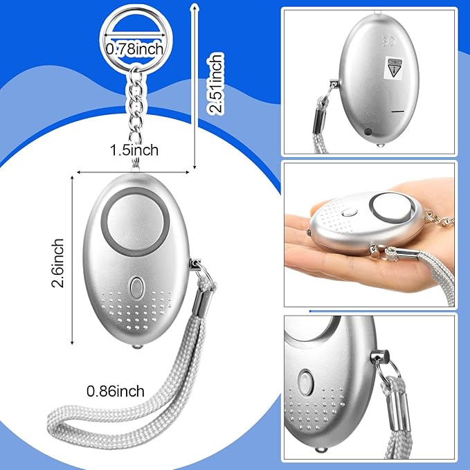 Kanayu 76 Pcs Personal Alarm Bulk 130DB Safe Sound Emergency Safety Self Defense Security Alert Keychain with Led Light Personal Protection Alarm for Women Girls Kids Elderly (Simple Color)
