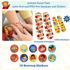 KeepGoing Daniel Tiger’s Small Travel First Aid Kit Kids – 60 Pc. Mini First Aid Kit for Purse, Diaper Bag, & Backpack with Latex-Free Bandages – 4 Oz., & 4.5 x 3.5 x 2 in, TSA-Approved