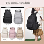 Backpack for Girls, Solid-Color School Backpack for Boys Kids, Aesthetic Girls Bookbag for Elementary School Travel Daypack,Black