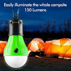 FLY2SKY Tent Lamp 5 Packs Portable Tent Light Clip Hook Hurricane Emergency Lights LED Camping Light Bulb Camping Tent Lantern Equipment for Camping Hiking Backpacking Fishing Outage