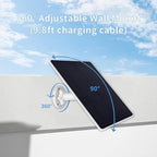 Ring Camera Solar Panel Charger, Compatible with Stick Up Cam, Stick Up Cam Pro, Spotlight Cam Plus/Pro, 5W5V, Weatherproof, 3M/9.8FT Cable (1Pack)