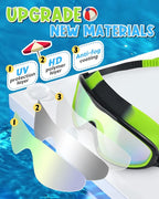 Swim Goggles 2 Pack, Wide View Anti Fog&UV Swimming Goggles for Audlt, No Leak Pool Beach Essentials for Men Women
